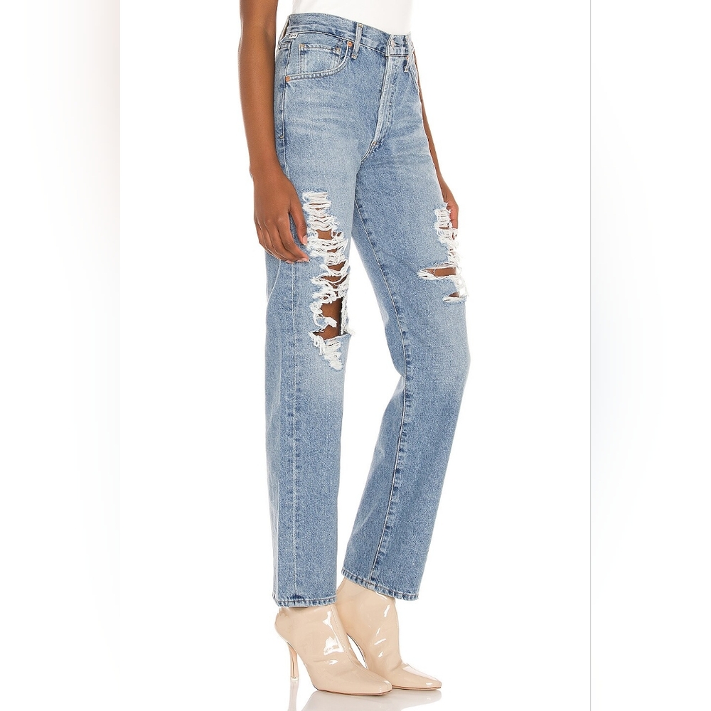 COH Citizens Of Humanity Emery Long Mid Rise Relaxed Straight Jeans Size 23 - Picture 3 of 16
